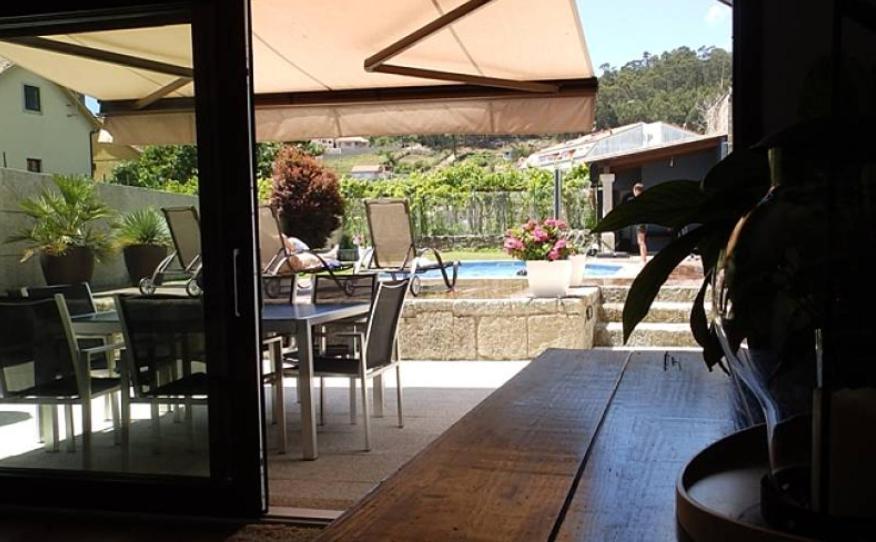 Hórreos y Piscina en Combarro Vila Exterior foto